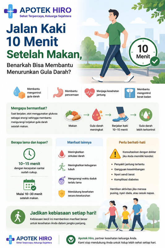 Jalan Kaki 10 Menit Setelah Makan, Benarkah Bisa Membantu Menurunkan Gula Darah?