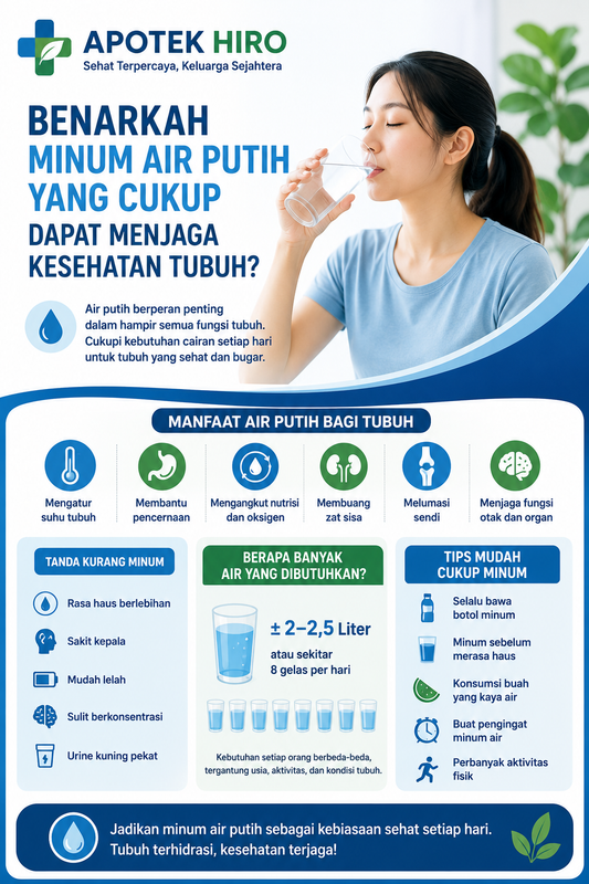 Benarkah Minum Air Putih yang Cukup Dapat Menjaga Kesehatan Tubuh?