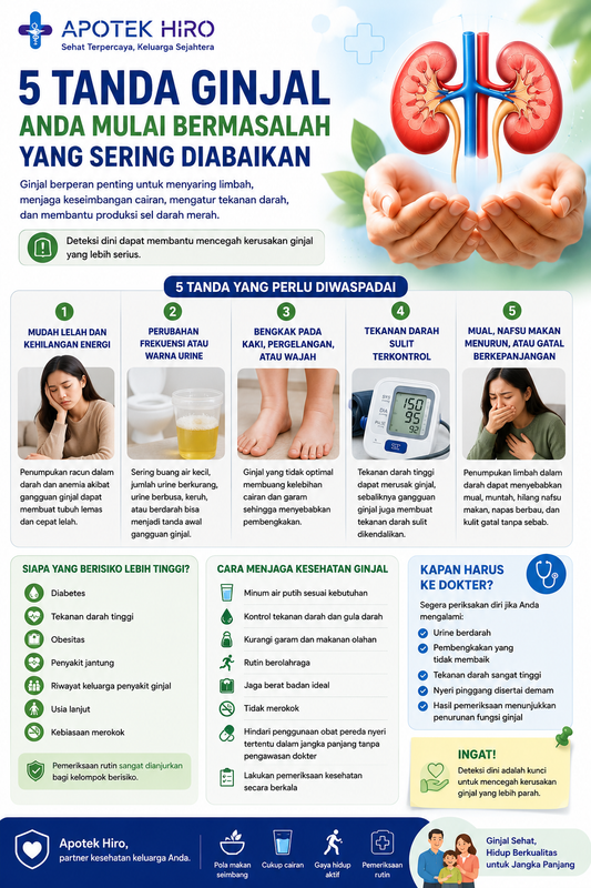 5 Tanda Ginjal Anda Mulai Bermasalah yang Sering Diabaikan