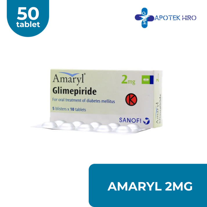 AMARYL 2 MG BOX 50 TABLET – Apotek Hiro