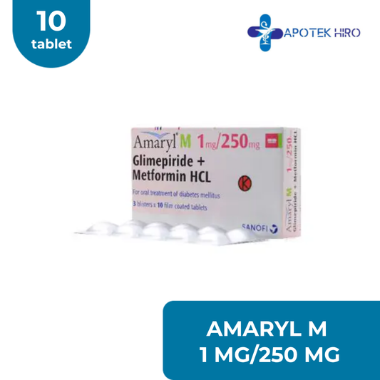 Amaryl M 1MG/250MG 1 Blister 10 Tablet