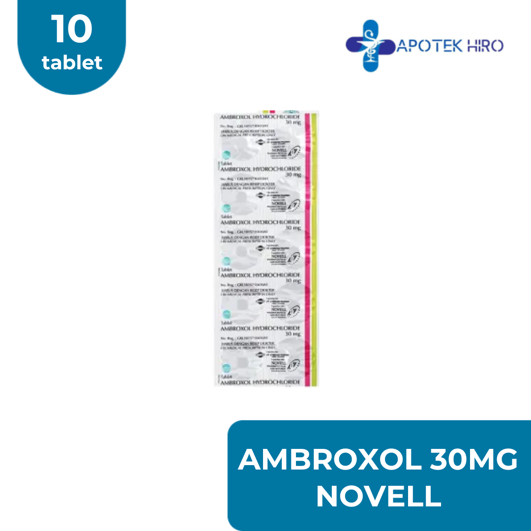 AMBROXOL 30 MG - NOVELL - 1 STRIP 10 TABLET