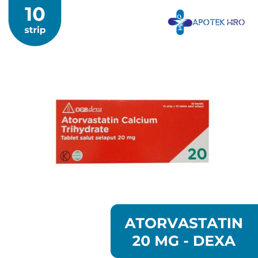 ATORVASTATIN OGB DEXA MEDICA 20 MG BOX 100 TABLET