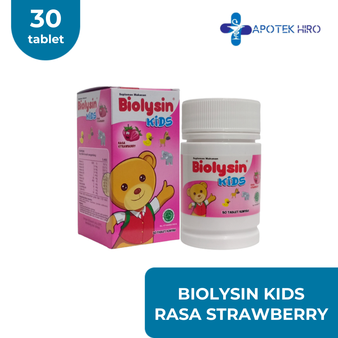 BIOLYSIN KIDS - RASA STRAWBERRY - ISI 30 TABLET