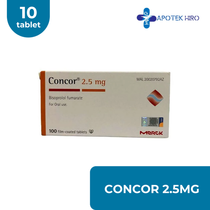 CONCOR 2,5MG - 1 STRIP ISI 10 TABLET – Apotek Hiro