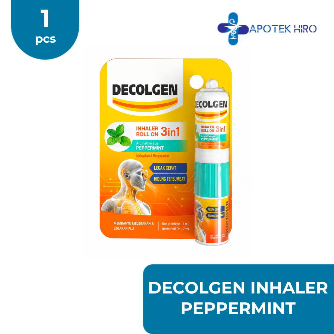 DECOLGEN INHALER ROLL ON 3 IN 1 - LEMON