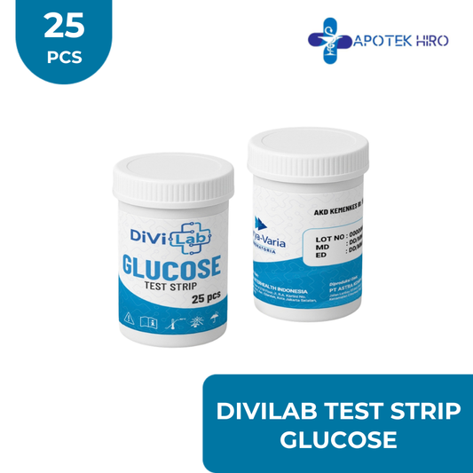 DIVILAB TEST STRIP GLUCOSE 25 PCS