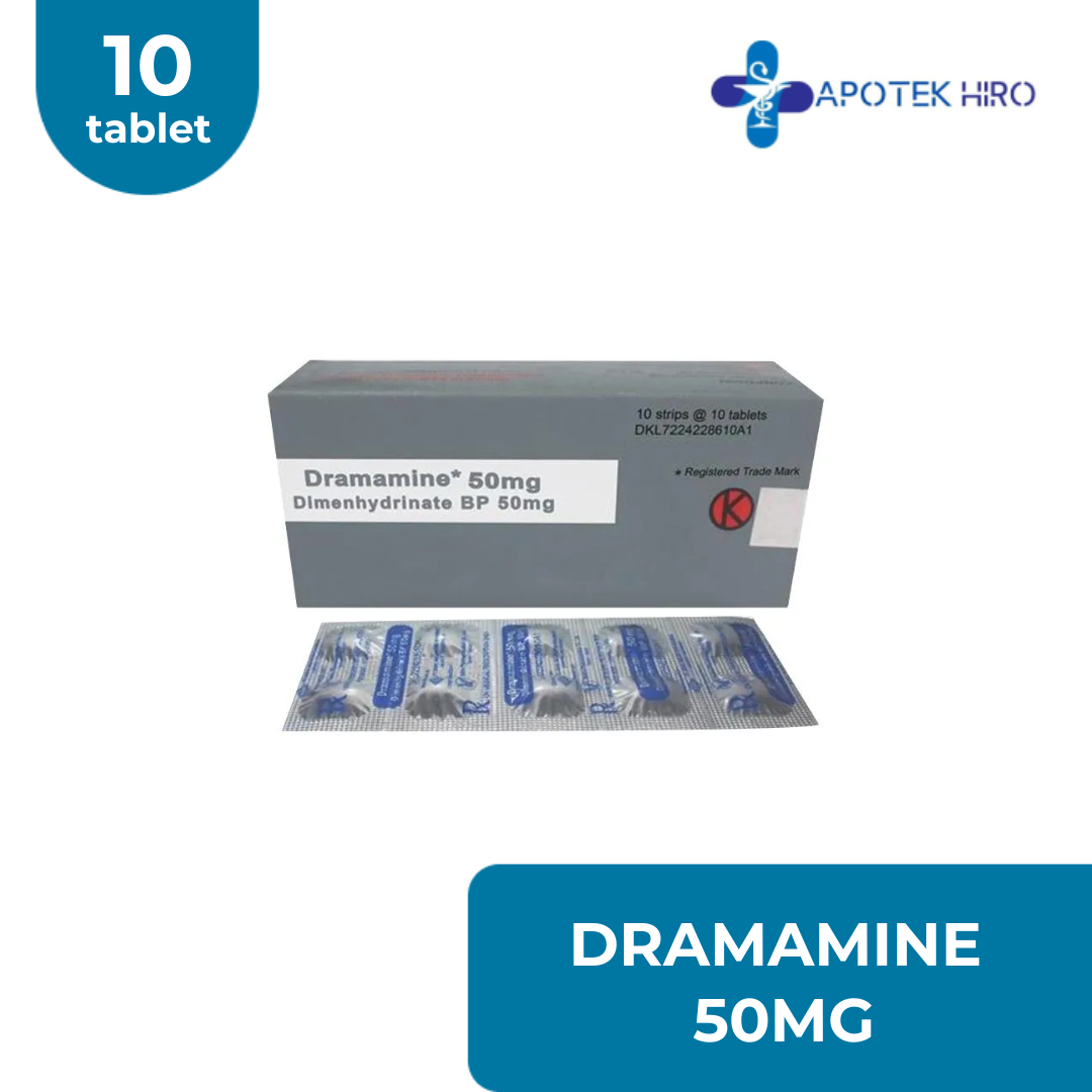Dramamine 50 mg - 1 Strip isi 10 Tablet