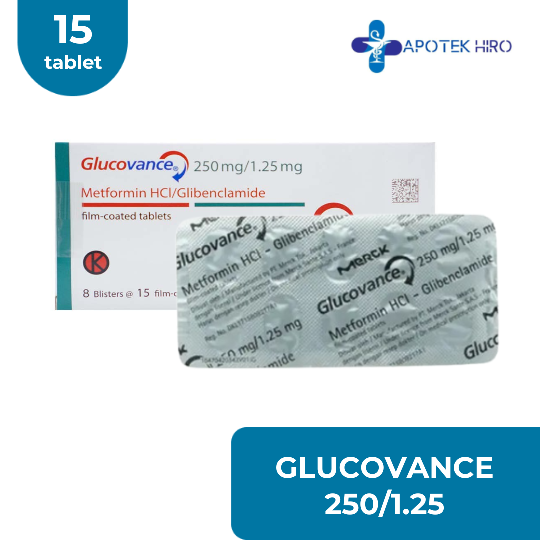 GLUCOVANCE 250MG/1.25MG - 15 TABLET