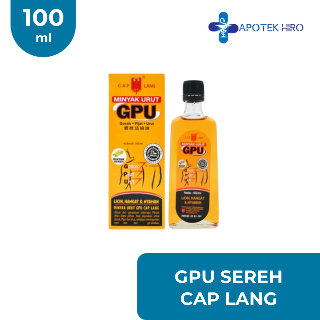 MINYAK URUT GPU SEREH - CAP LANG - 100ML