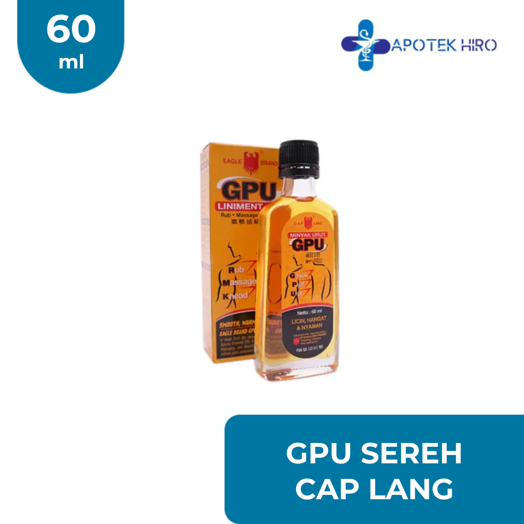 MINYAK URUT GPU SEREH - CAP LANG - 60ML