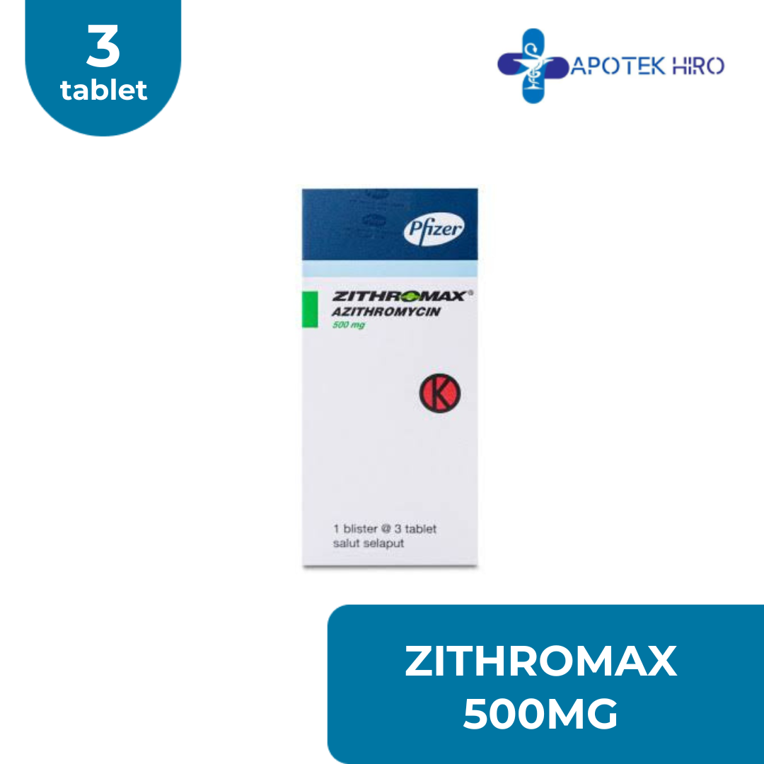 Zithromax 500MG 1 Strip 3 Kapsul