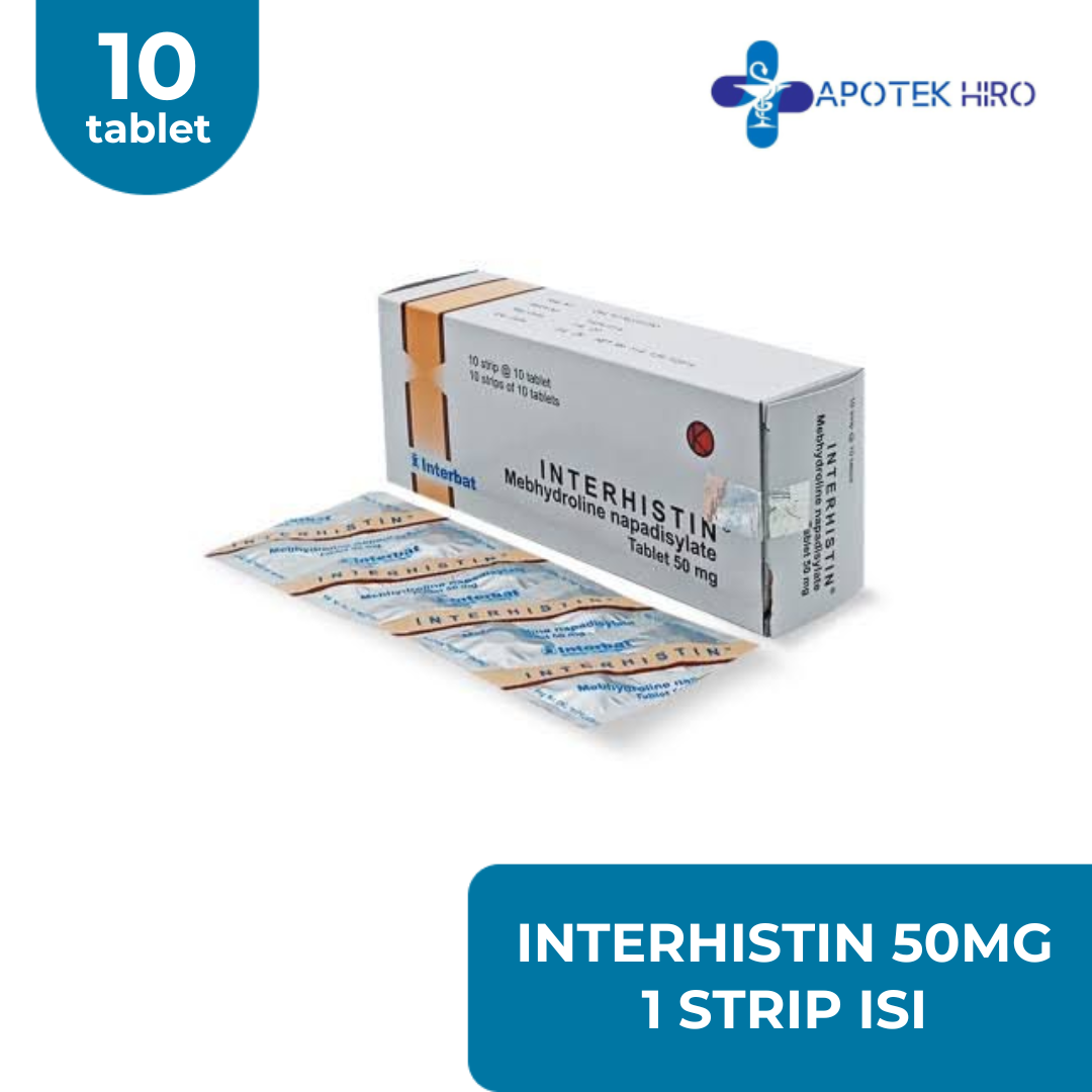 Interhistin 50Mg 1 Strip Isi 10 Tablet