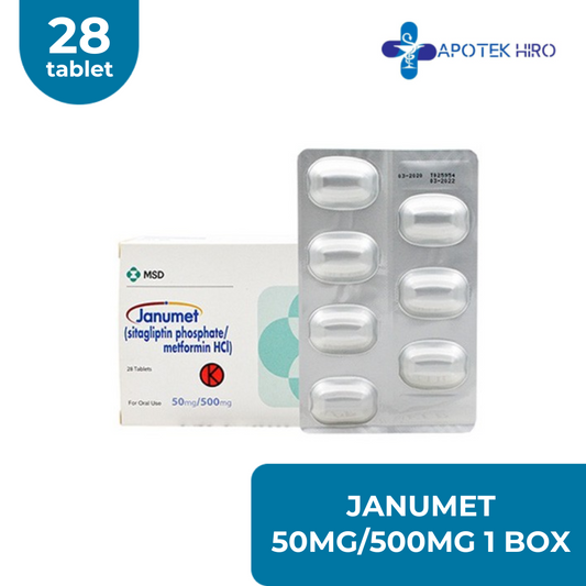 Janumet 50Mg/500Mg 1 Box 28 Tablet