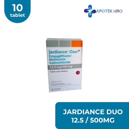 JARDIANCE DUO 12.5/500MG - 1 STRIP 10 TABLET