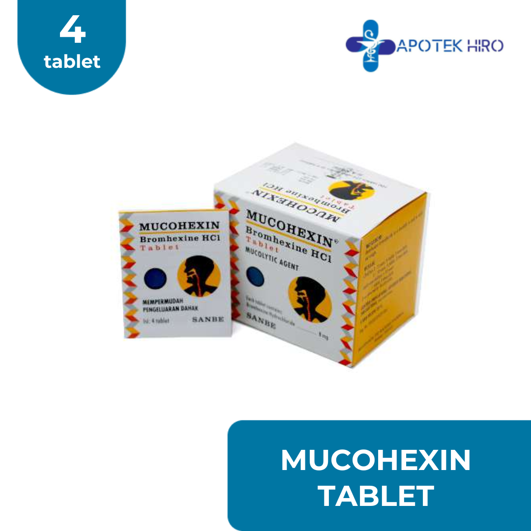 MUCOHEXIN 8MG TABLET - 1 STRIP 4 TABLET