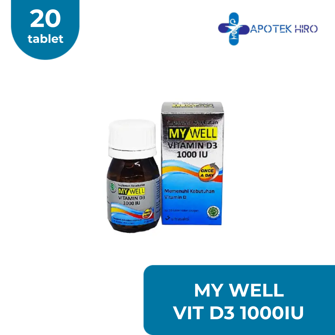 MYWELL VITAMIN D3 1000IU - 20 TABLET
