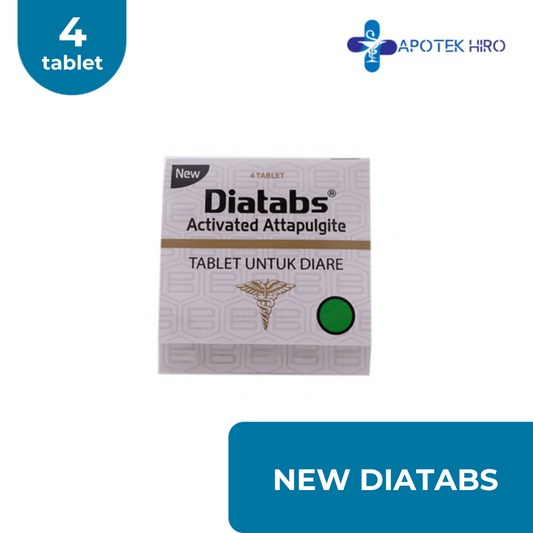 NEW DIATABS - OBAT DIARE - 1 STRIP ISI 4 TABLET