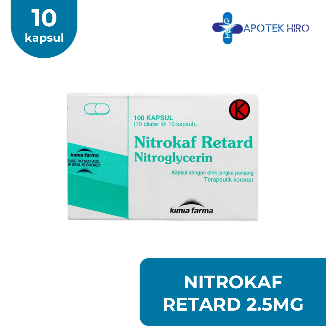 NITROKAF RETARD 2.5MG - 1 STRIP 10 KAPSUL