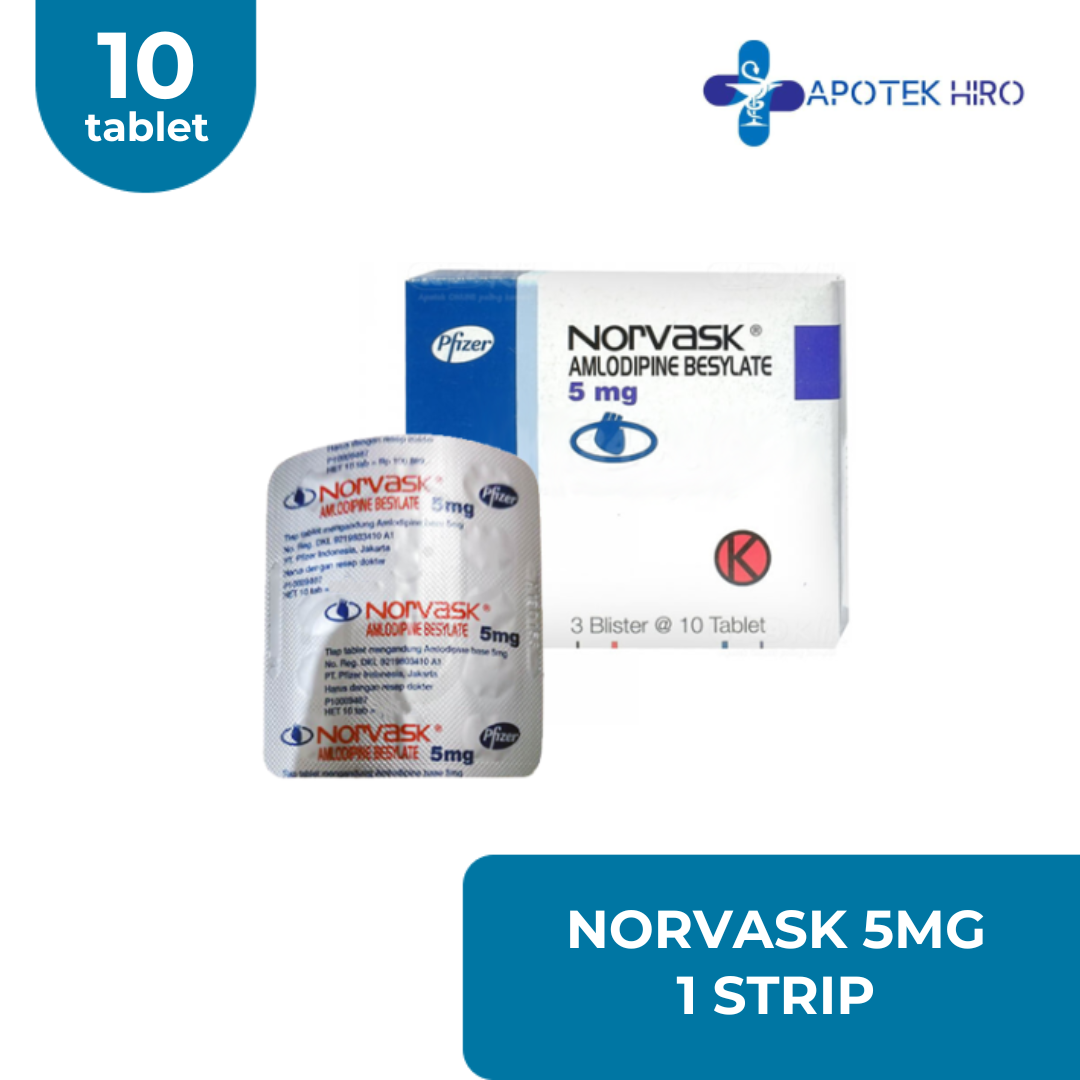 Norvask 5Mg 1 Strip 10 Tablet