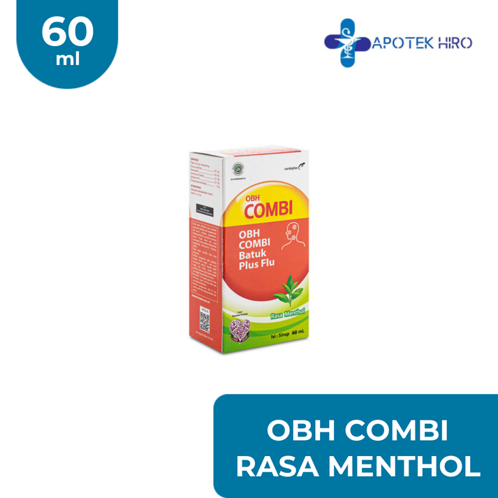 OBH COMBI SYRUP RASA MENTHOL 60 ML – Apotek Hiro