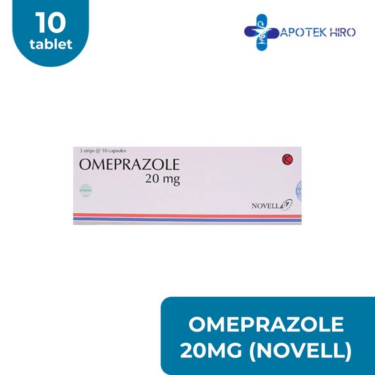 OMEPRAZOLE 20MG (NOVELL) - 1 STRIP 10 TABLET