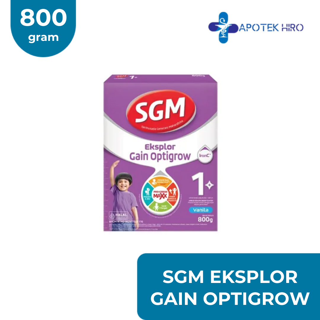 SGM Eksplor Gain Optigrow 1 Vanilla Susu Bubuk 800gr