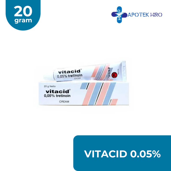 Vitacid 0.05% Cream 20Gr / Obat Jerawat – Apotek Hiro