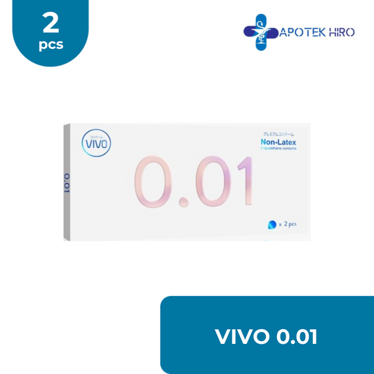 Kondom Tipis Vivo Kondom 0.01 - 2 Pcs