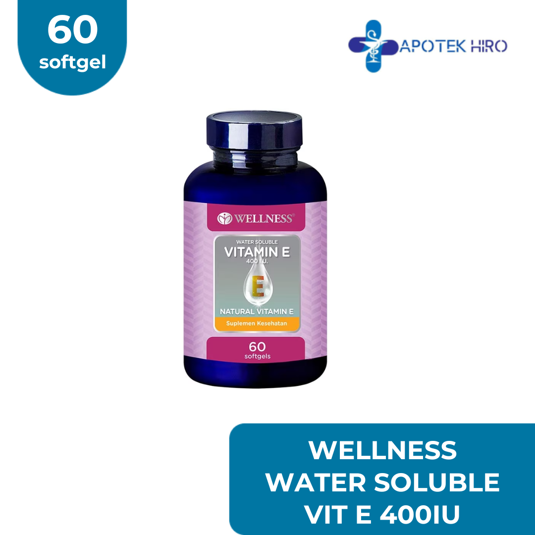 WELLNESS WATER SOLUBLE VITAMIN E 400IU - 60 SOFTGEL