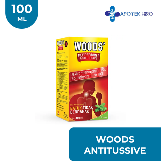 WOODS PEPPERMINT ANTITUSIVE MERAH SYR - 100 ML
