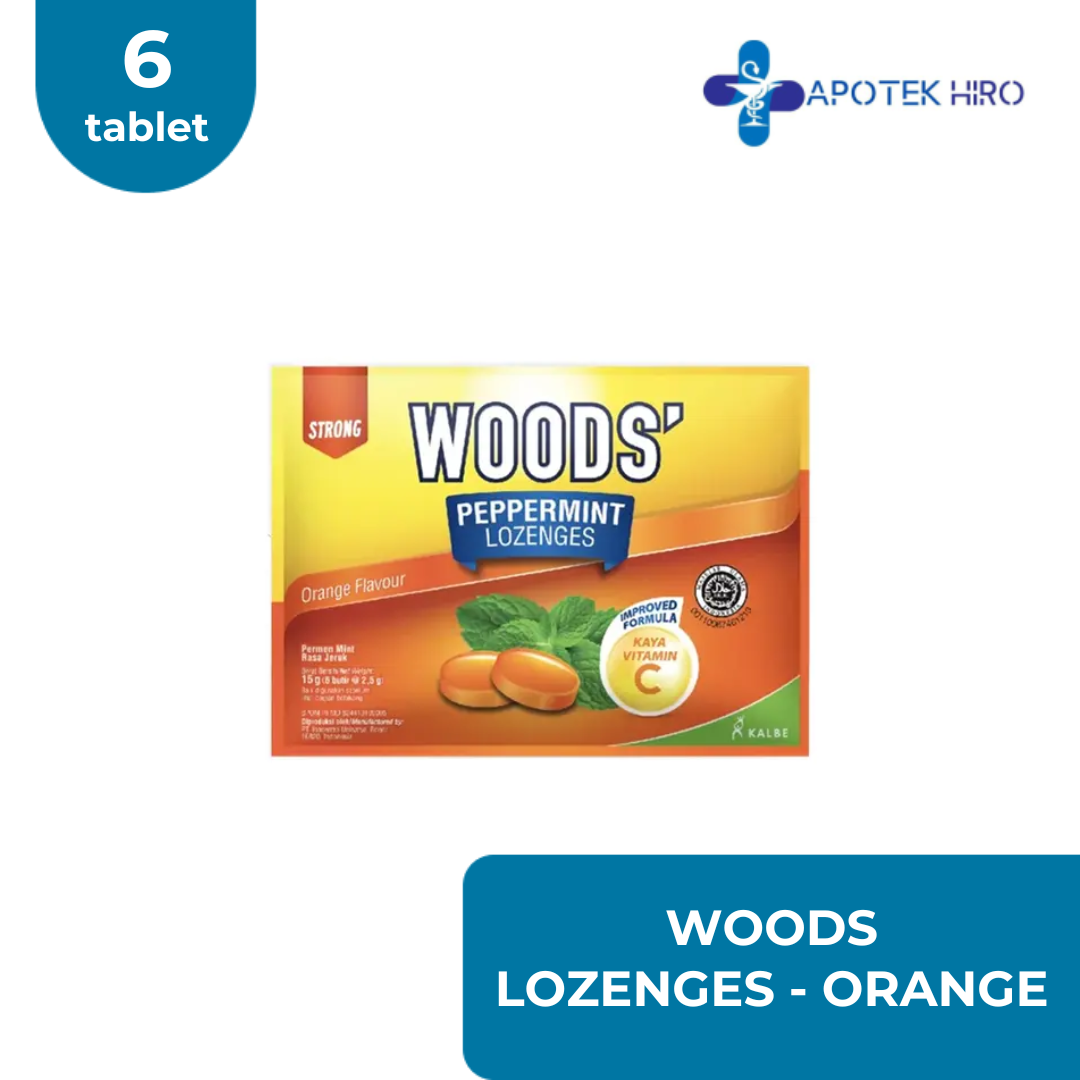 WOODS LOZENGES ORANGE - 1 SCHT isi 6 TAB