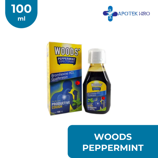 WOODS PEPPERMINT EXPECTORANT BIRU SYR - 100 ML
