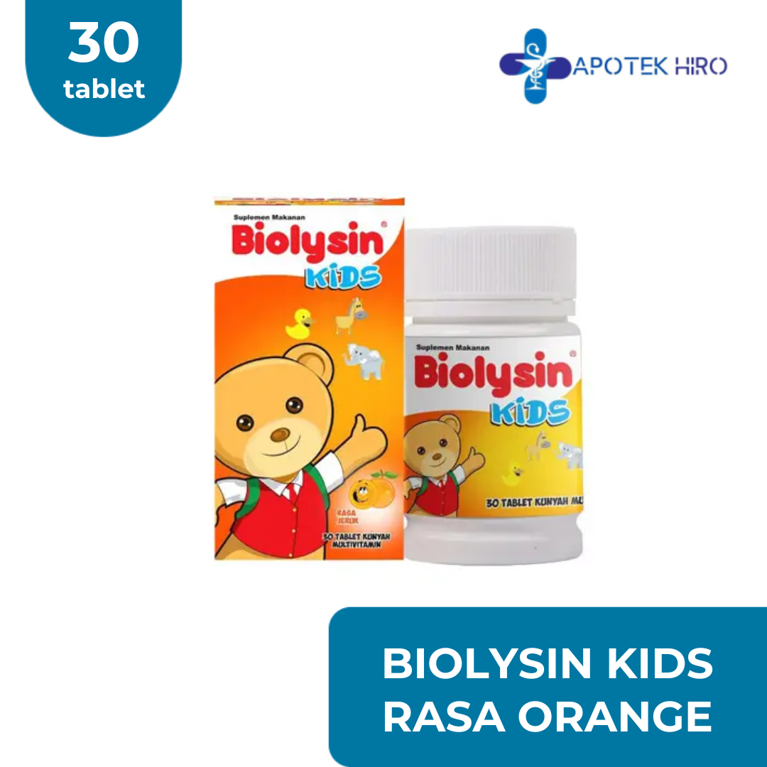 BIOLYSIN KIDS - RASA ORANGE - ISI 30 TABLET